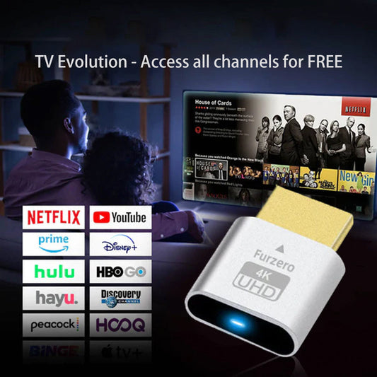 Furzero™ TV Streaming Device - Access All Channels for Free - No Monthly Fee